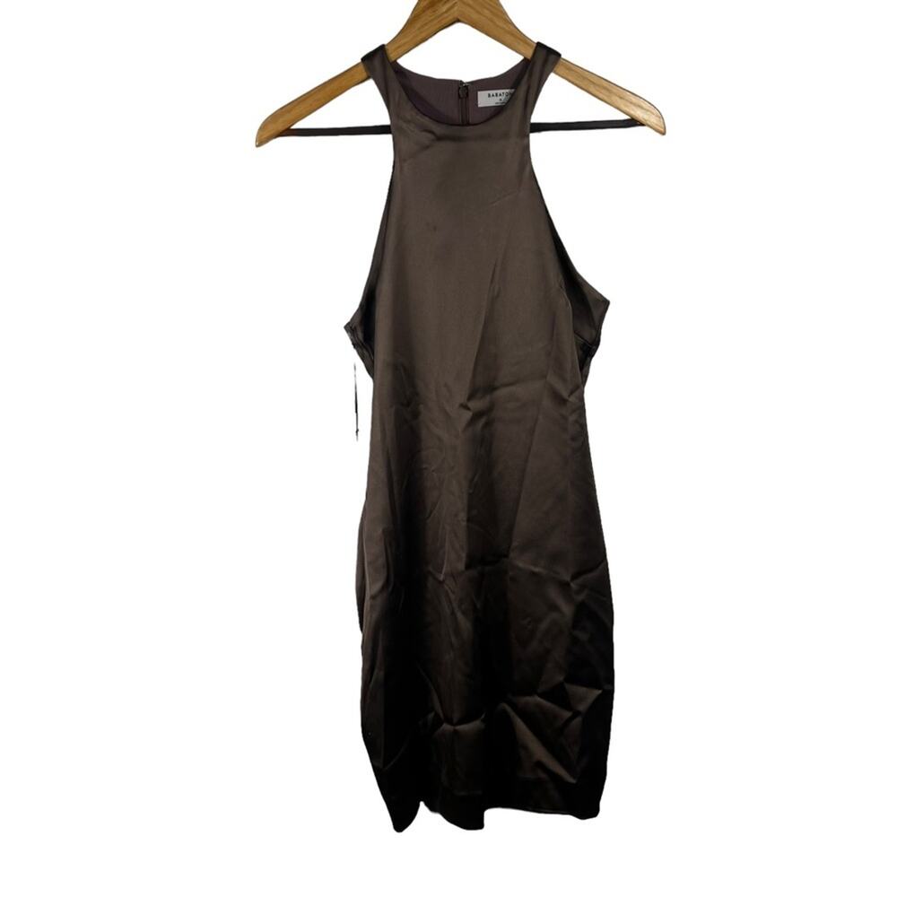 NWT Babaton Aritzia Taupe Racerback Sleeveless Dress Size 0 - Picture 3 of 14